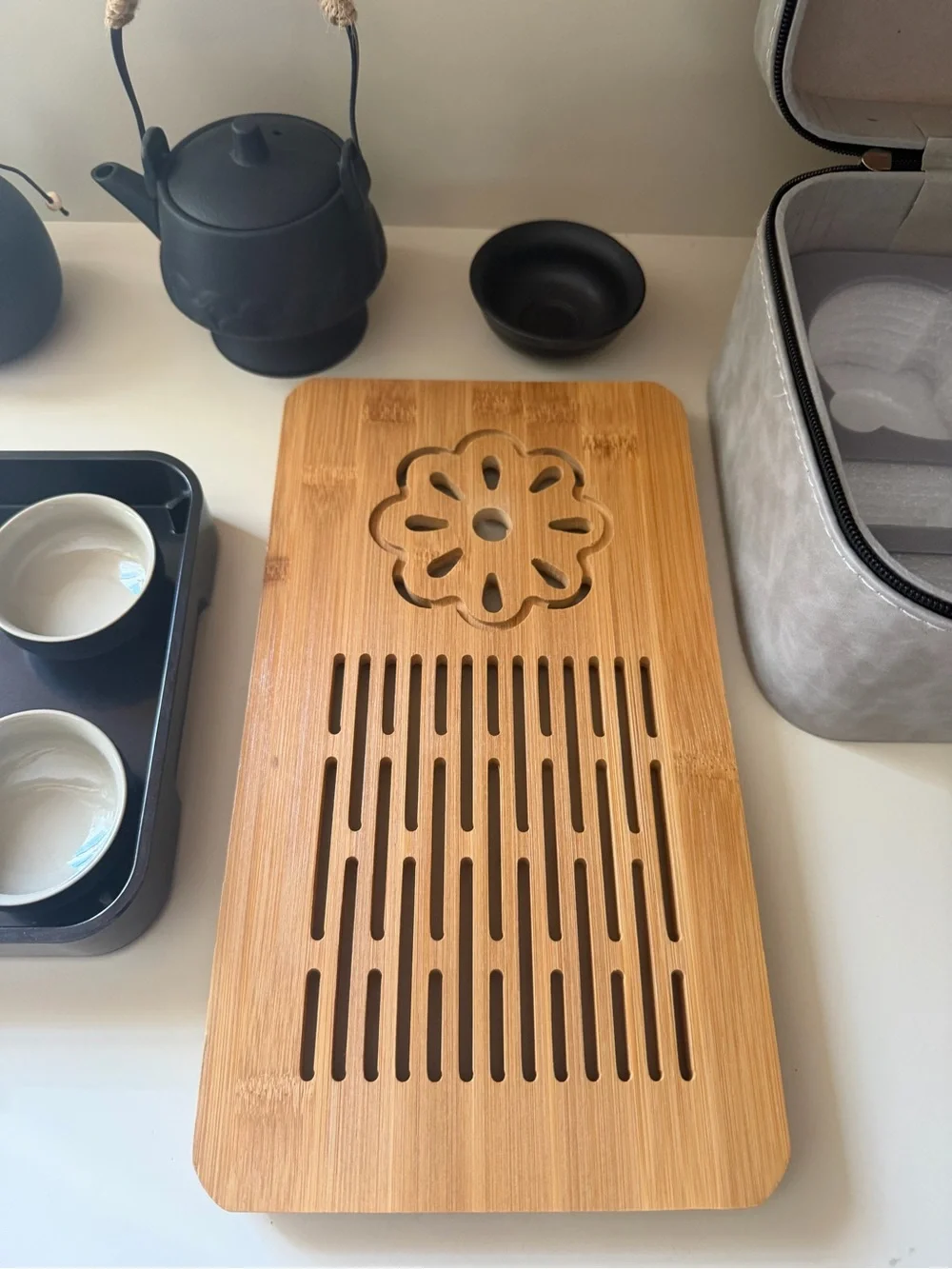 New Asian styled travel tea set in a fitted carrying case